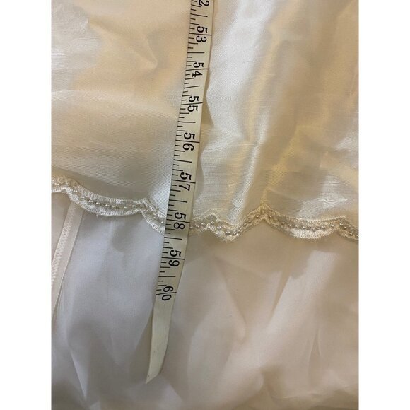 Vintage 1980's/1990's Beaded Bodice Silk Wedding Gown - Small - Picture 13 of 16